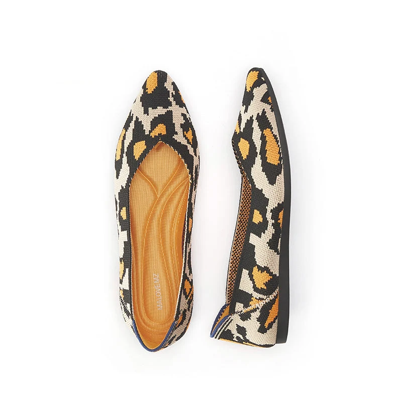 Comfortable Leopard Print Pointed Toe Flats