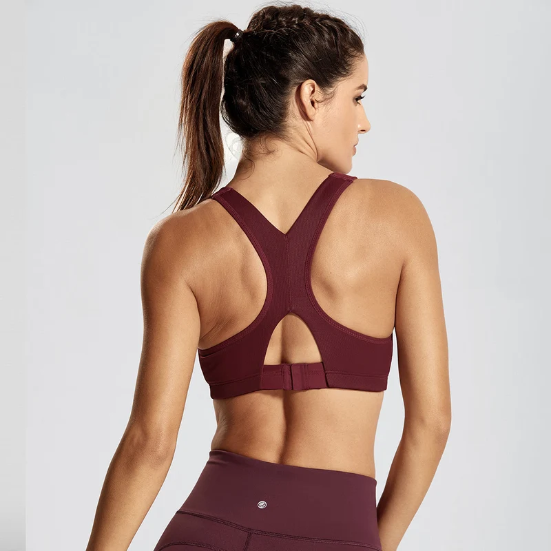 Ultra Max High Performance Padded Wireless Wine Sports Bra