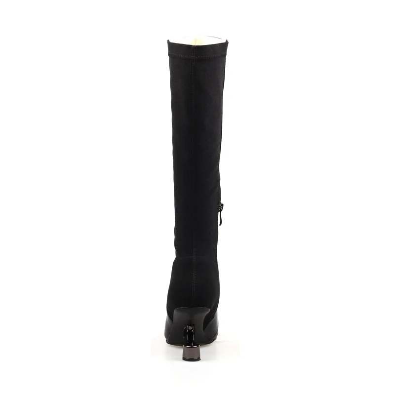 Black Knee-High Leather Boots