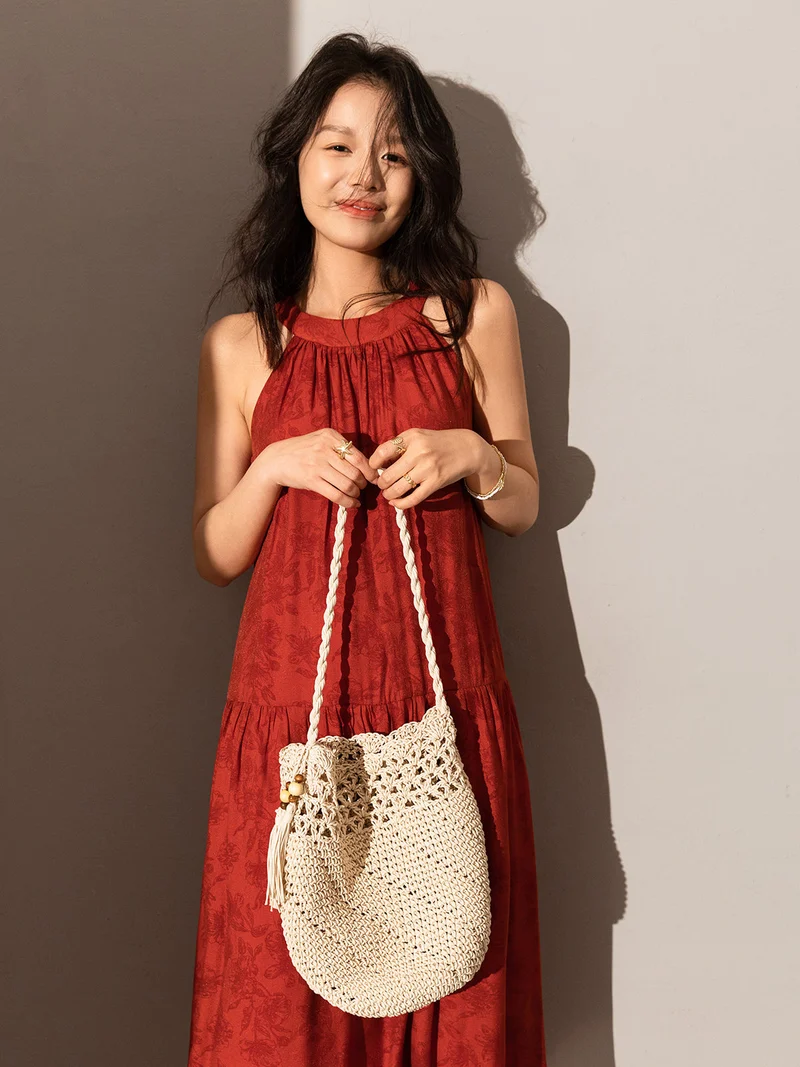 Macrame Beach Tote Bag