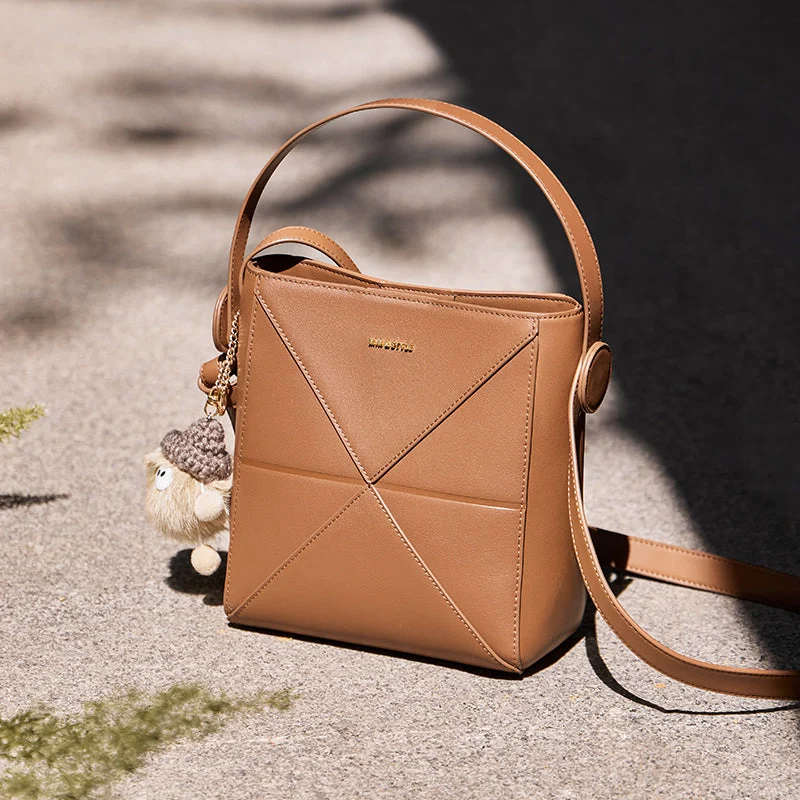 Fur-Charm Casual Crossbody Bucket Bag