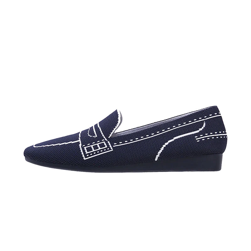 Comfortable Slip On Square Toe Loafers