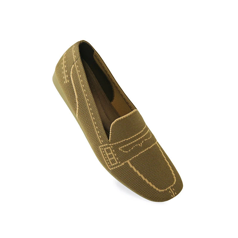 Comfortable Slip On Square Toe Loafers
