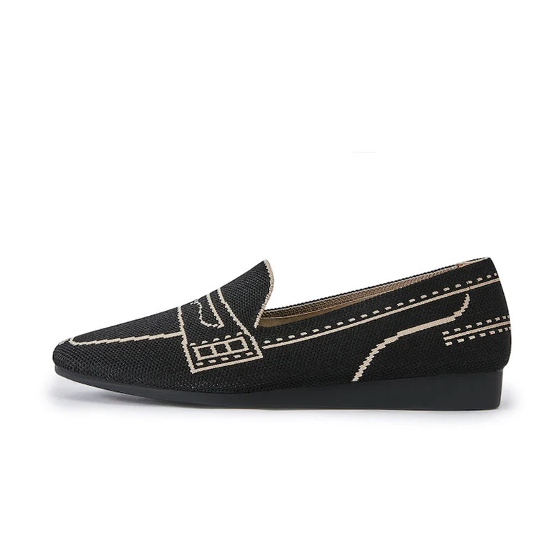 Comfortable Slip On Square Toe Loafers