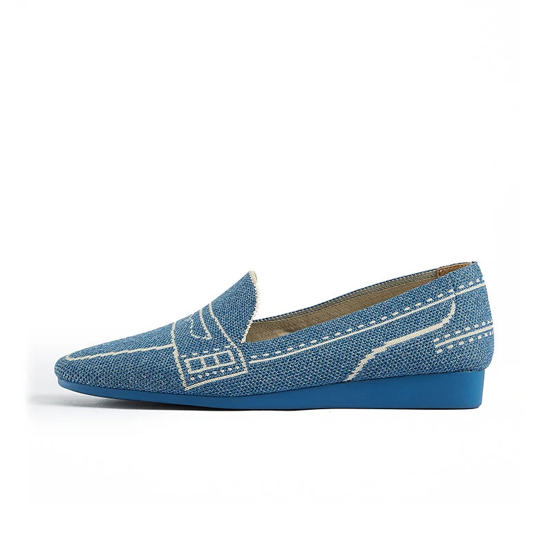 Comfortable Slip On Square Toe Loafers
