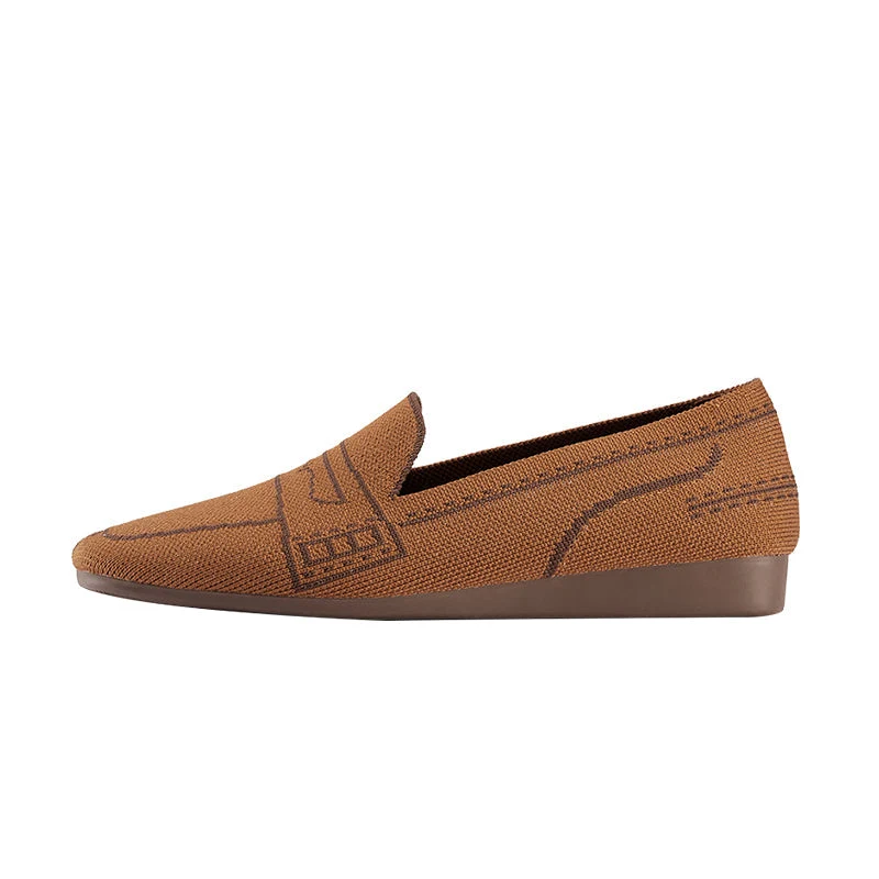 Comfortable Slip On Square Toe Loafers