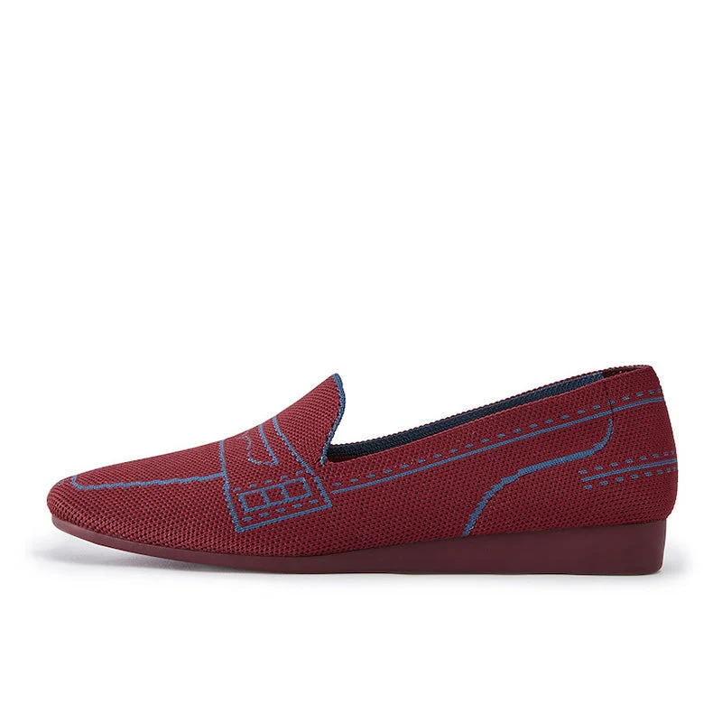 Comfortable Slip On Square Toe Loafers