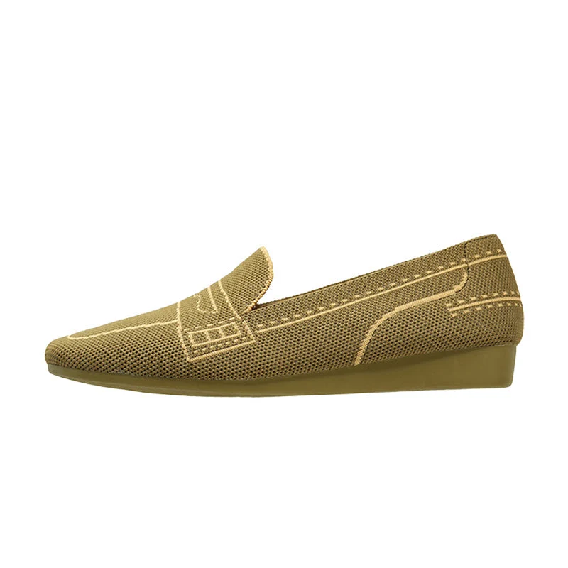 Comfortable Slip On Square Toe Loafers