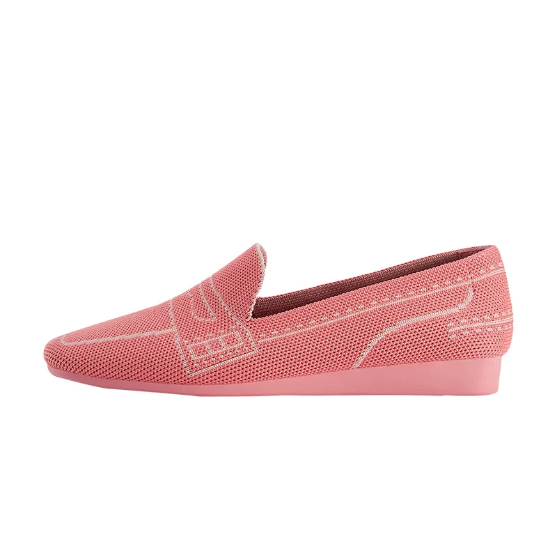 Comfortable Slip On Square Toe Loafers