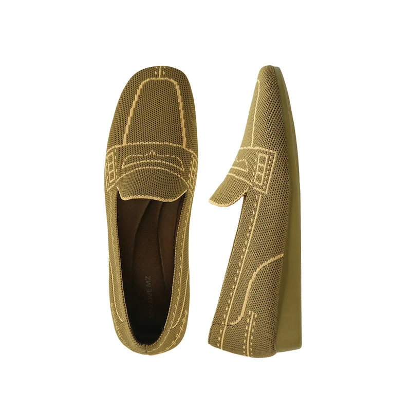 Comfortable Slip On Square Toe Loafers