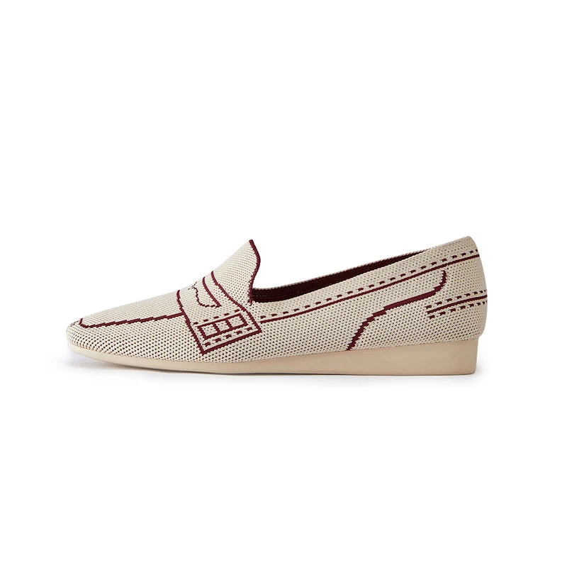 Comfortable Slip On Square Toe Loafers