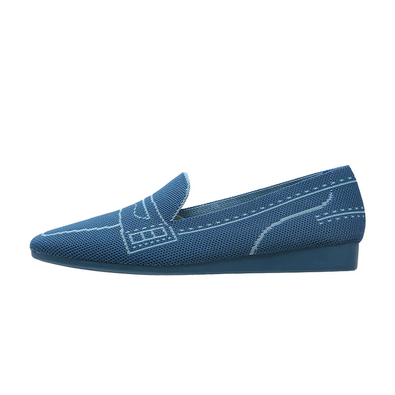 Comfortable Slip On Square Toe Loafers