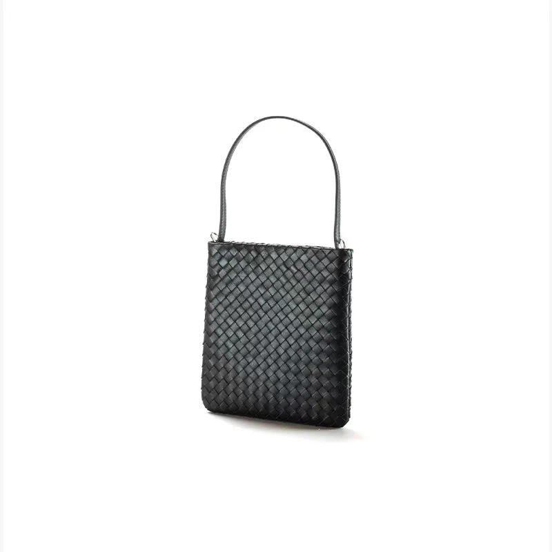 Mini Woven Lattice Tote Bag