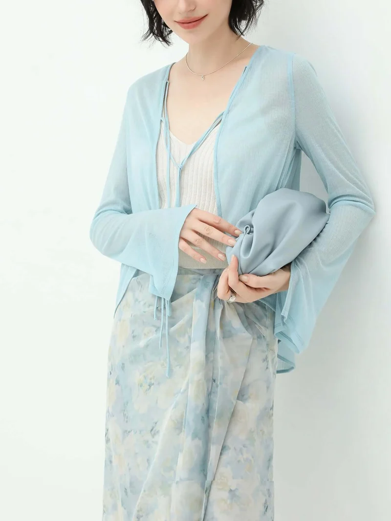 Muted Floral Tie-Dye Wrap Around Skirt