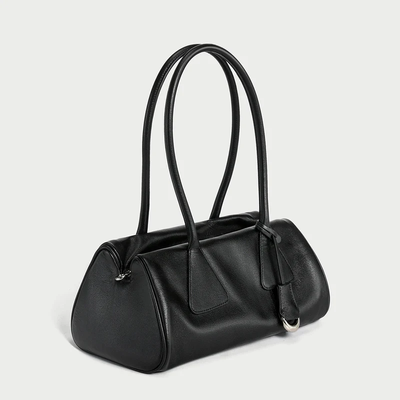 Classic Baguette Leather Shoulder Bag
