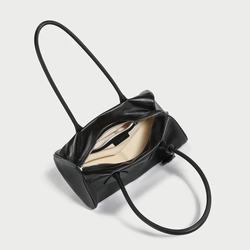 Classic Baguette Leather Shoulder Bag
