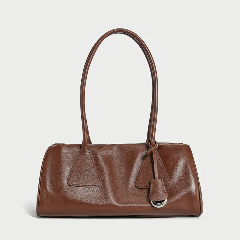 Classic Baguette Leather Shoulder Bag