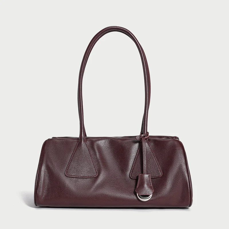 Classic Baguette Leather Shoulder Bag