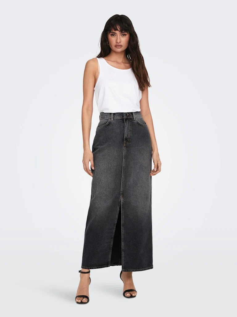 CILLA LONG SLIT SKIRT DNM