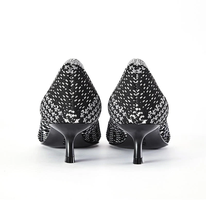 Stylish Pointed Toe Shallow Kitten Heel Work Pumps