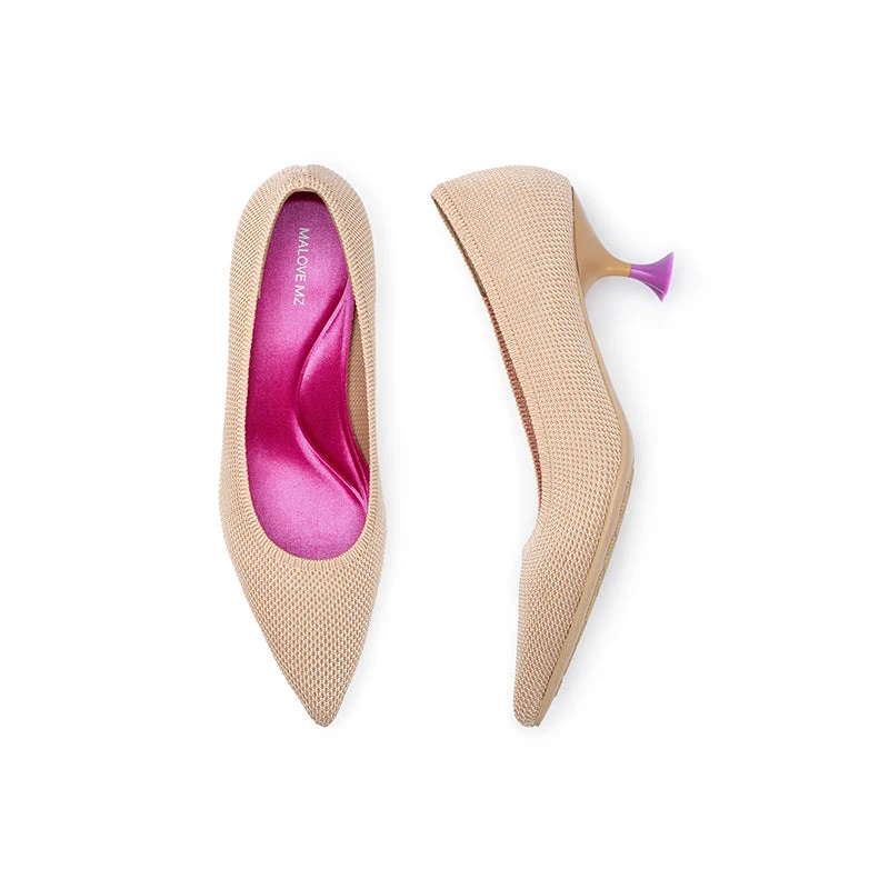 Classy Madam Pointed Toe Kitten Heels