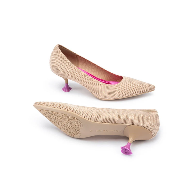 Classy Madam Pointed Toe Kitten Heels