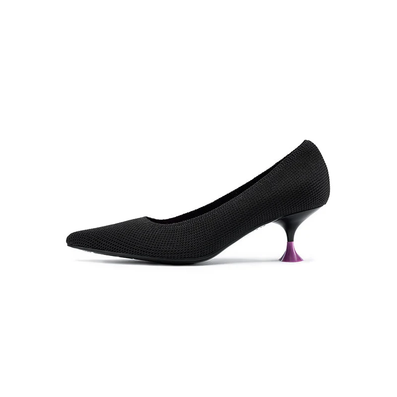 Classy Madam Pointed Toe Kitten Heels