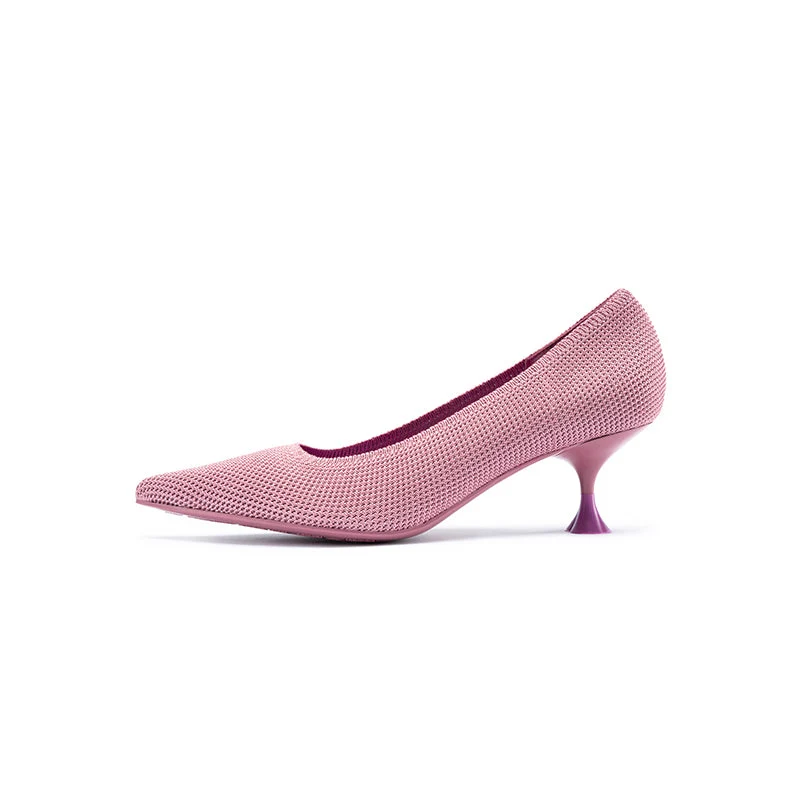 Classy Madam Pointed Toe Kitten Heels