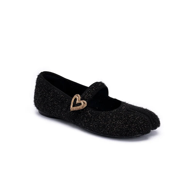 Oriental Split Toe Mary Jane Flat Shoes