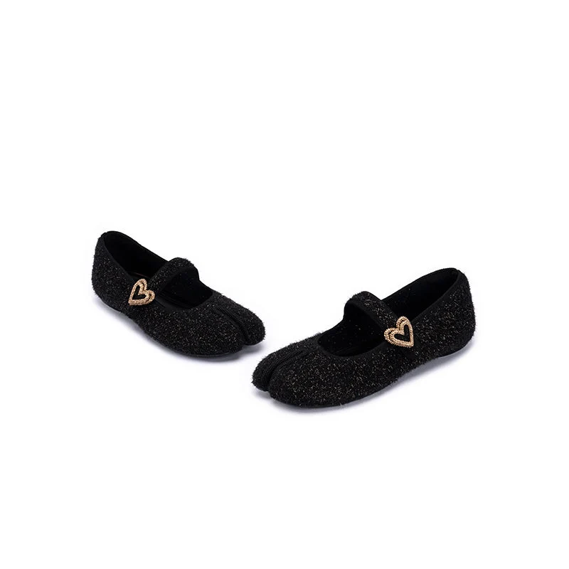Oriental Split Toe Mary Jane Flat Shoes