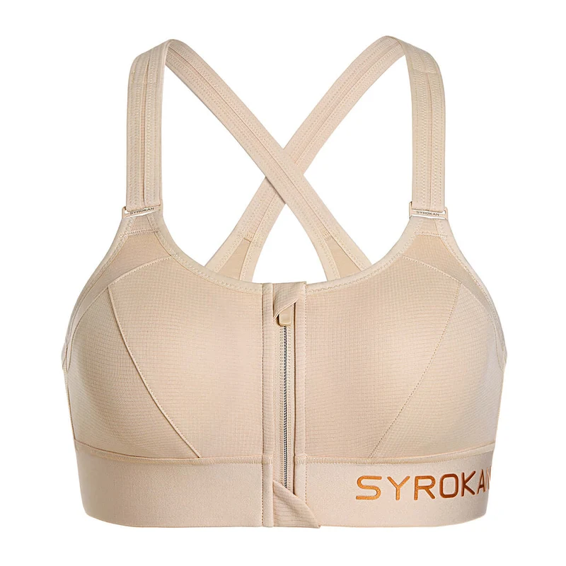 Zip Front Large Padded High Impact Sports Bra
