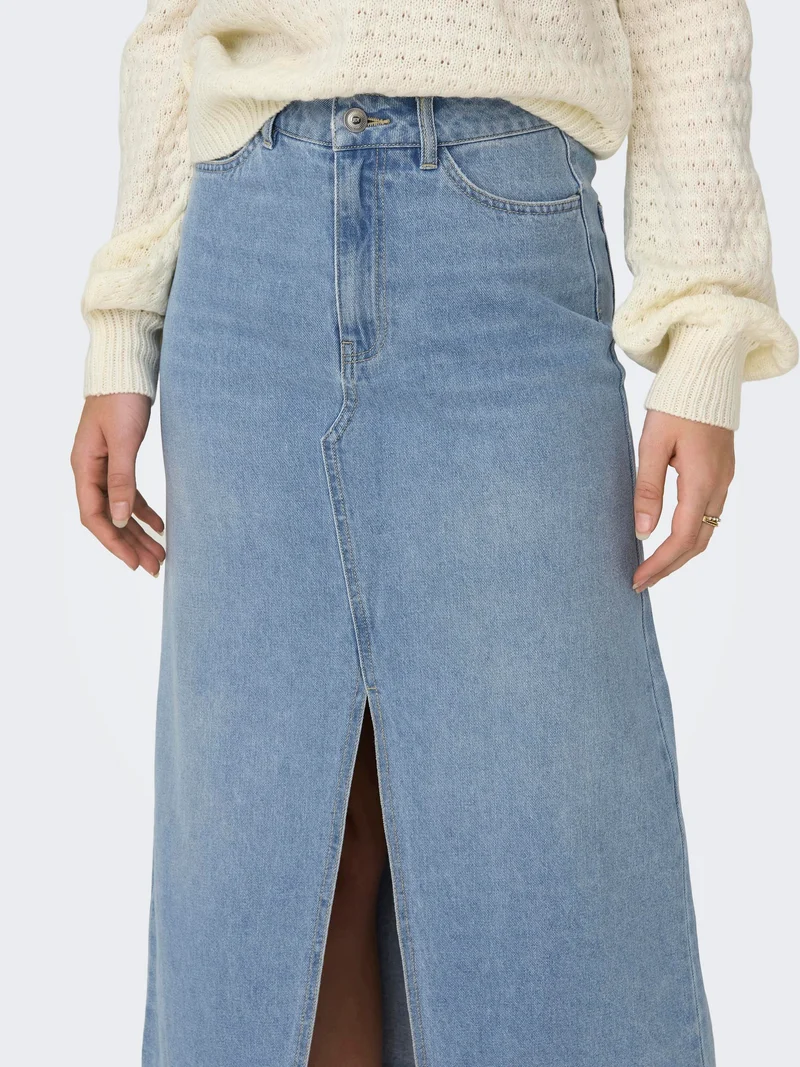BELLA HW LONG SKIRT DNM