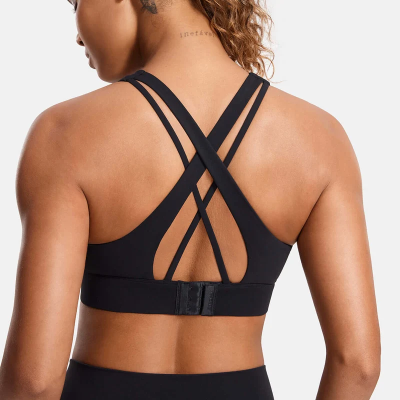 Power On Zip Front Racerback High Impact Sports Bra