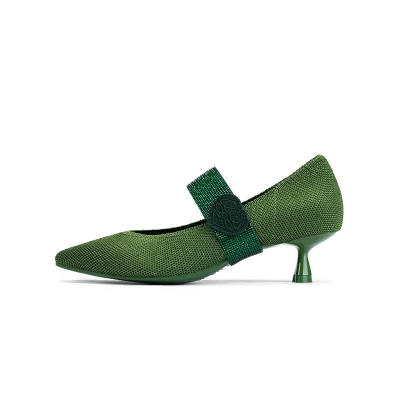 Belle Pointed Toe Mary Jane Heels