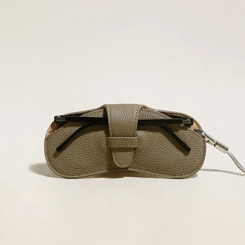 Leather Crafted Sunglasses Wrist Pouch