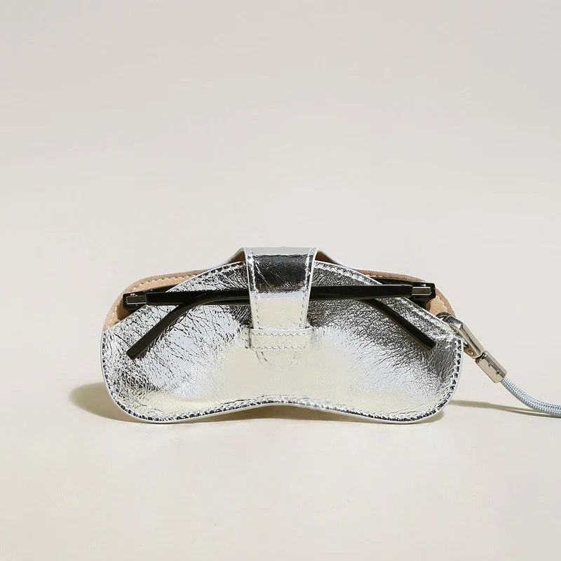 Leather Crafted Sunglasses Wrist Pouch