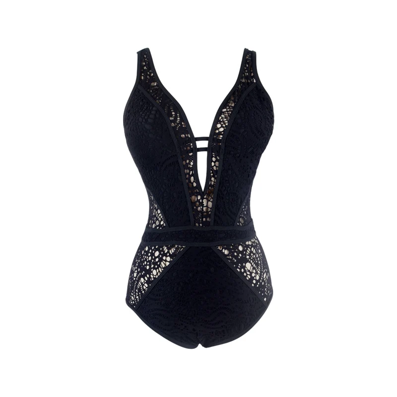 Sexy Lace Up One Piece Swimsuit