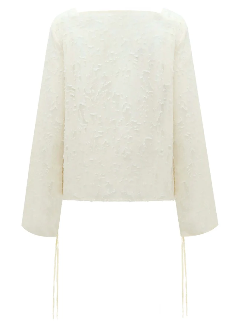 Chic White Off Shoulder Chiffon Top
