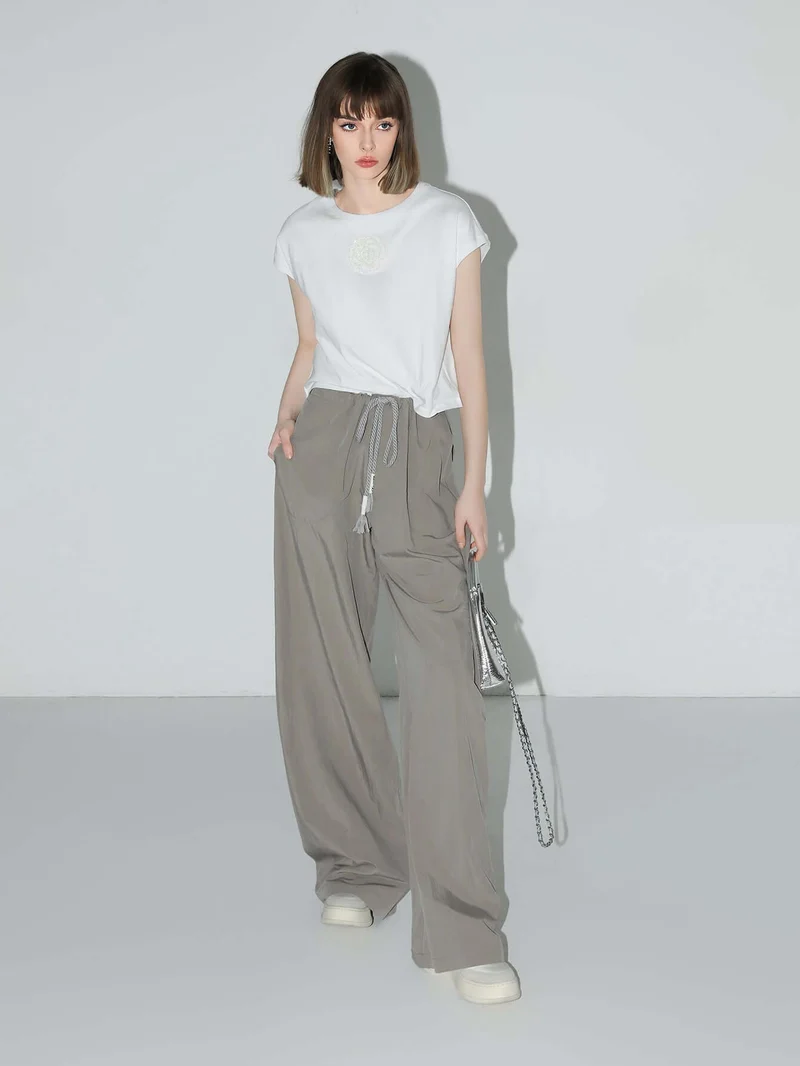 Straight Leg Drawstring Casual Lounge Pants