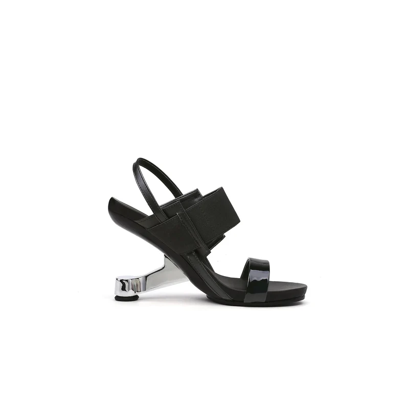 Artistic Glow Ankle Strap Pivot Heel Sandals