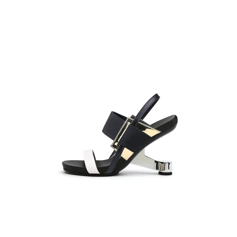 Artistic Glow Ankle Strap Pivot Heel Sandals