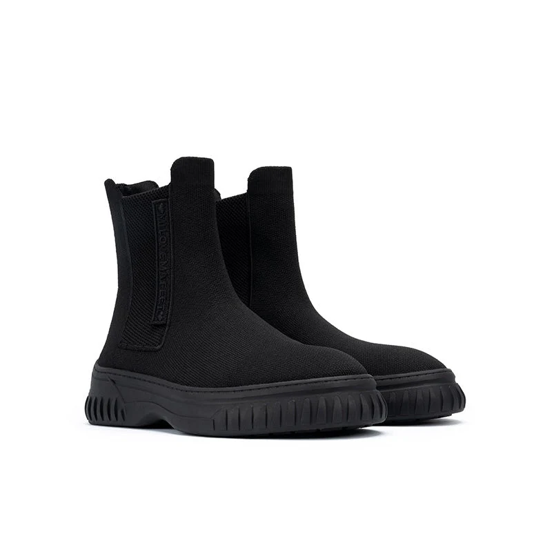British Style Thick Soled Sporty Chelsea Ankle Boots