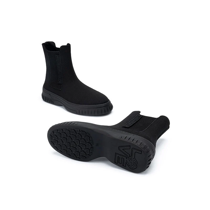 British Style Thick Soled Sporty Chelsea Ankle Boots