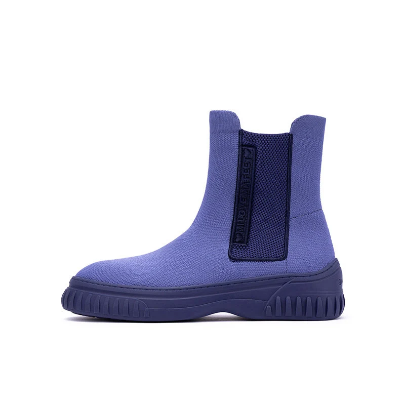 British Style Thick Soled Sporty Chelsea Ankle Boots