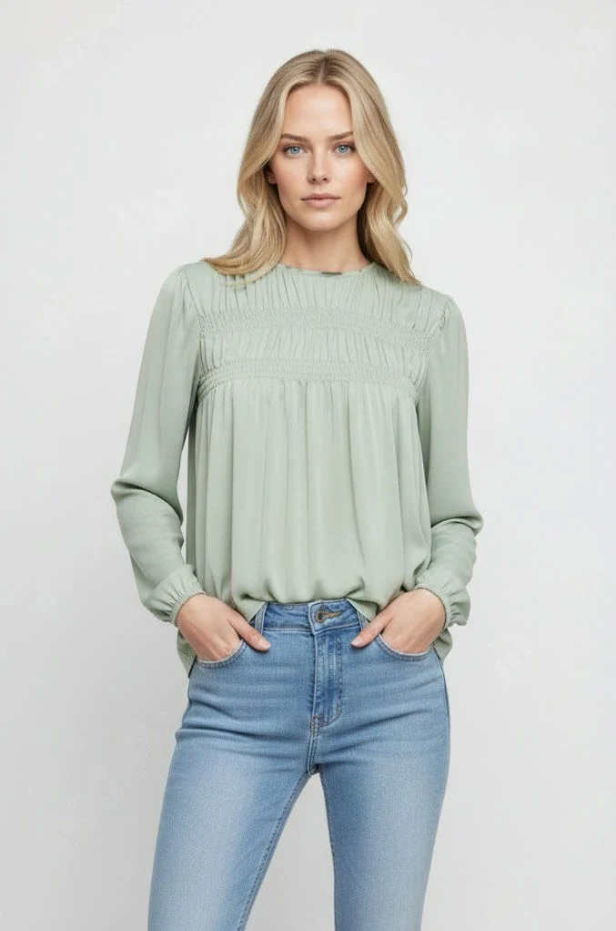 FREE LS SMOCK TOP