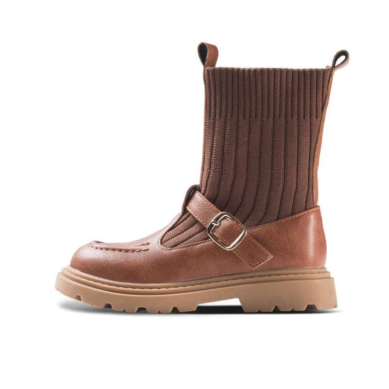 Knit Sock Heel Boots for Girls