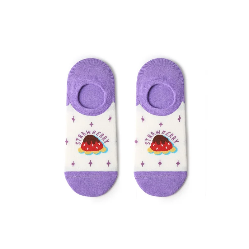 Yummy Food Lightweight Invisible Summer Women 5pcs Ankle Socks Set