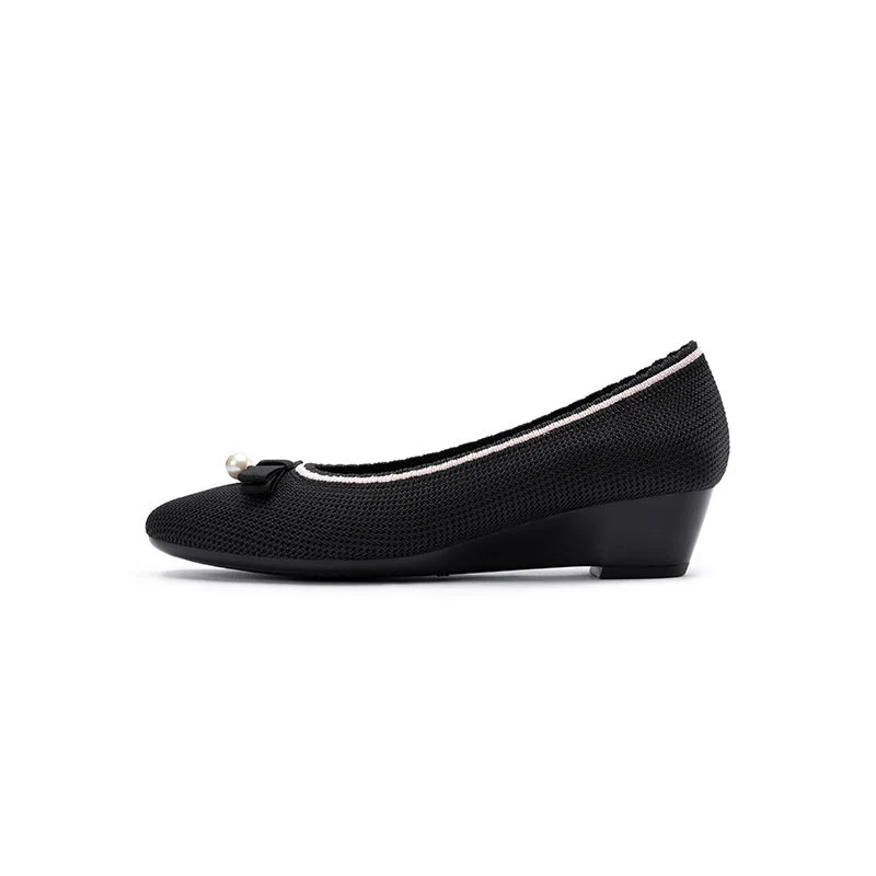 Shallow Wedge Comfortable Soft Sole Work Shoes