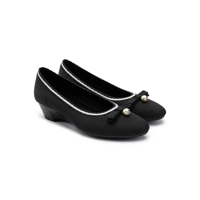 Shallow Wedge Comfortable Soft Sole Work Shoes