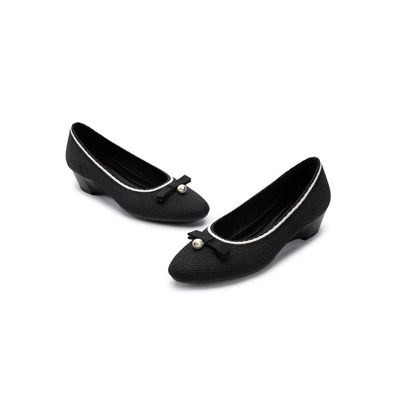 Shallow Wedge Comfortable Soft Sole Work Shoes